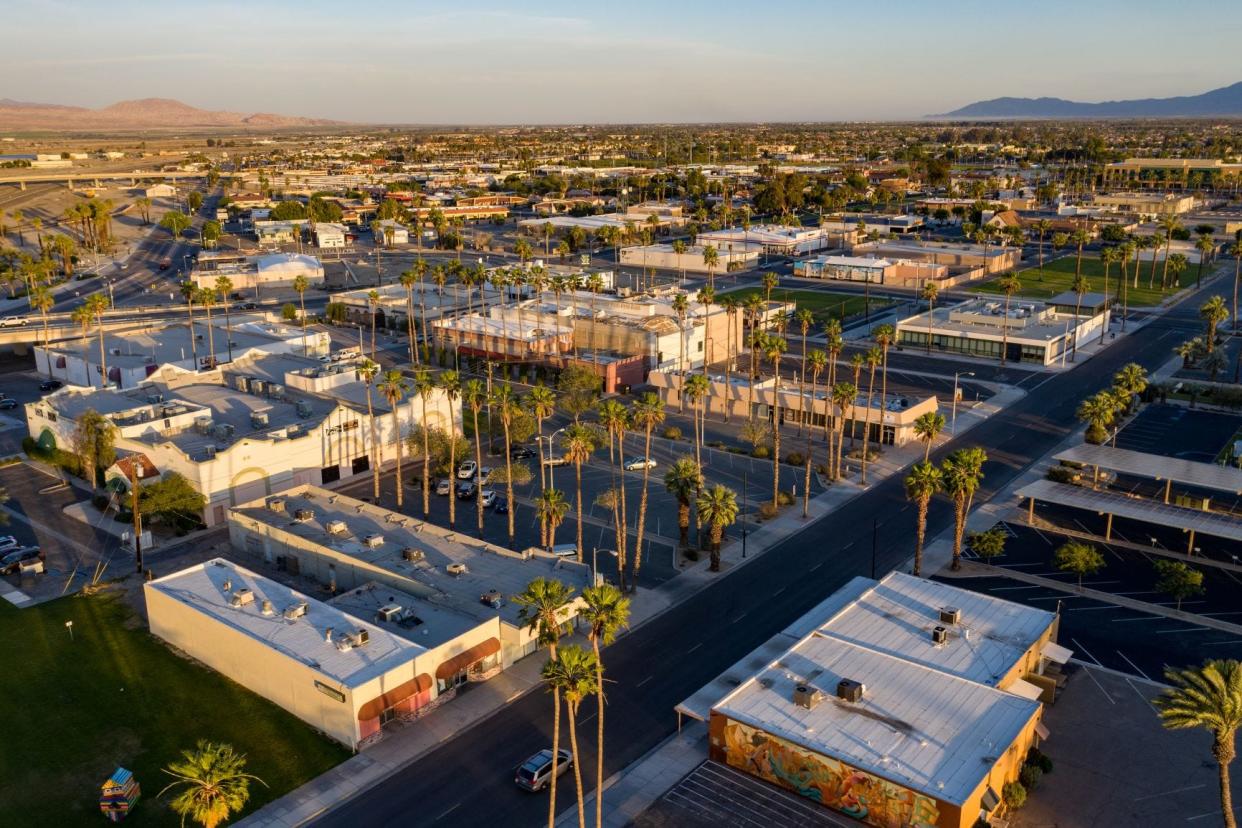 An aerial view of Indio.
