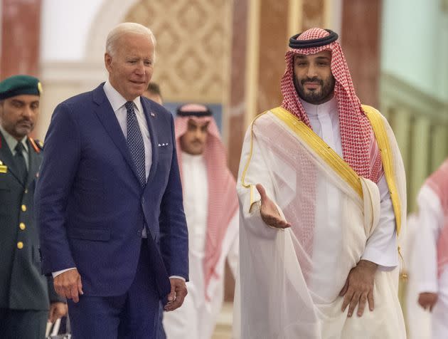 ​​“He basically said that he was not personally responsible for it. I indicated I thought he was,” Biden said of his discussions about Khashoggi's death with the Crown Prince. (Photo: Anadolu Agency via Getty Images)