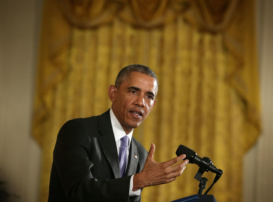 President Obama speaks during a news conference about the just-concluded Iran nuclear deal on July 15, 2015. (Photo: Alex Wong/Getty Images)