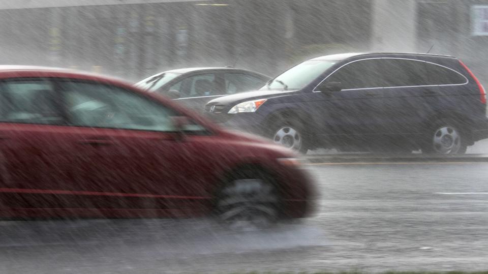 Drivers are now allowed to use hazard lights while driving in heavy rain or fog that lowers visibility, but only on highways with speed limits of 55 mph or more.