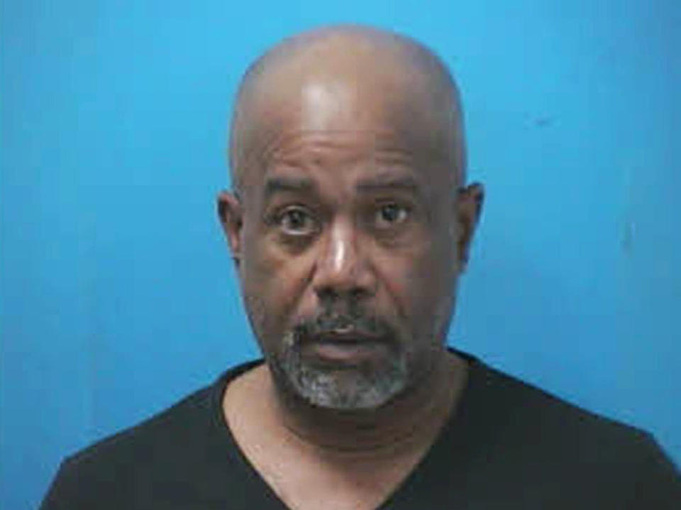Darius Rucker's police booking photo after being arrested on misdemeanor drug charges in Williamson County, Tenn. (Williamson County Sheriff's Office via Getty Images)