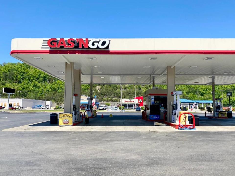 Pikeville’s Food City Gas ‘N Go was closed Wednesday afternoon with cones in front of the pumps and bags over the nozzles.