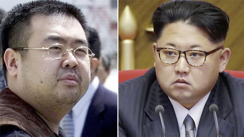 Kim Jong-nam (left) had a publicly tumultuous relationship with his half-brother and North Korean leader, Kim Jong-un. Source: AAP