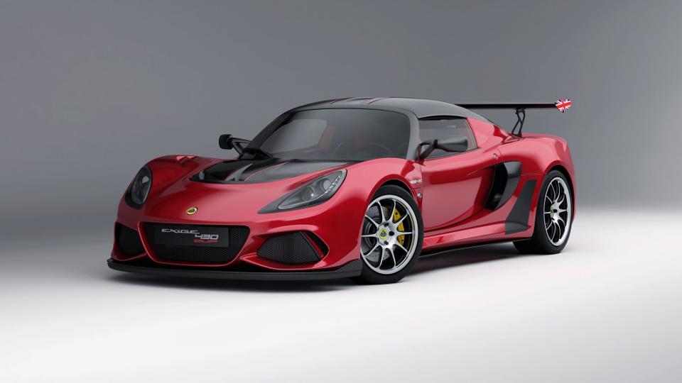 在多項空氣力學設計輔助下，Exige Cup 430 Final Edition於高速行進時，車身前後端可分別產生76與95公斤的下壓力，總下壓力達171公斤。(圖片來源/ Lotus)