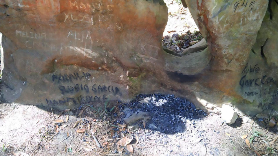 It would have taken about three hours for the family to get to the rock and deface it. Source: Australscope