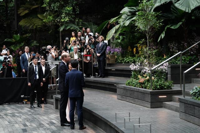 The Prince of Wales arrives at Jewel Changi Airport in Singapore, ahead of the third annual Earthshot Prize Awards ceremony. 