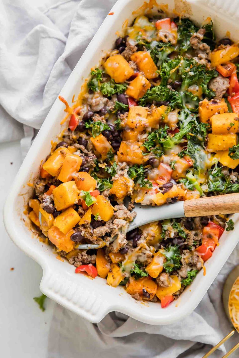 Spicy Southwestern Butternut Squash Casserole