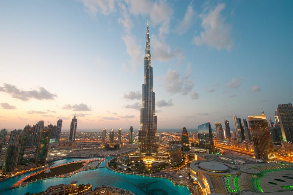 Dubai’s cityscape, with the Burj Khalifa at the centre (Getty Images)