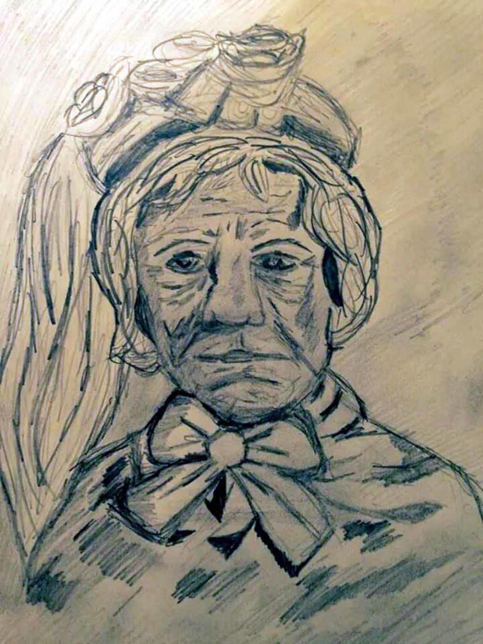The picture that Gemma’s cousin has drawn of the Woman In Black so Gemma can show people what she looks like (Collect/PA Real Life).