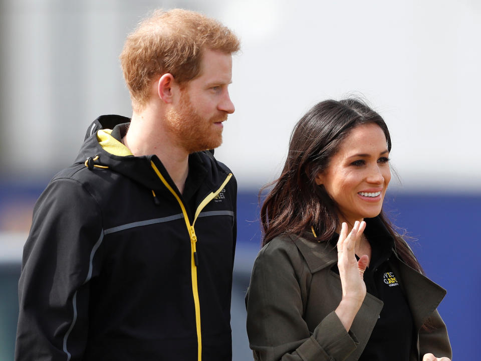 Prinz Harry und Meghan Markle in Bath. (Bild-Copyright: Frank Augstein/ AP Photo)