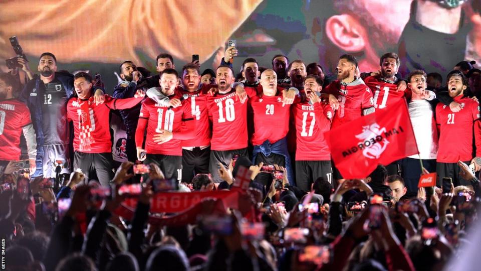 Georgia players celebrate