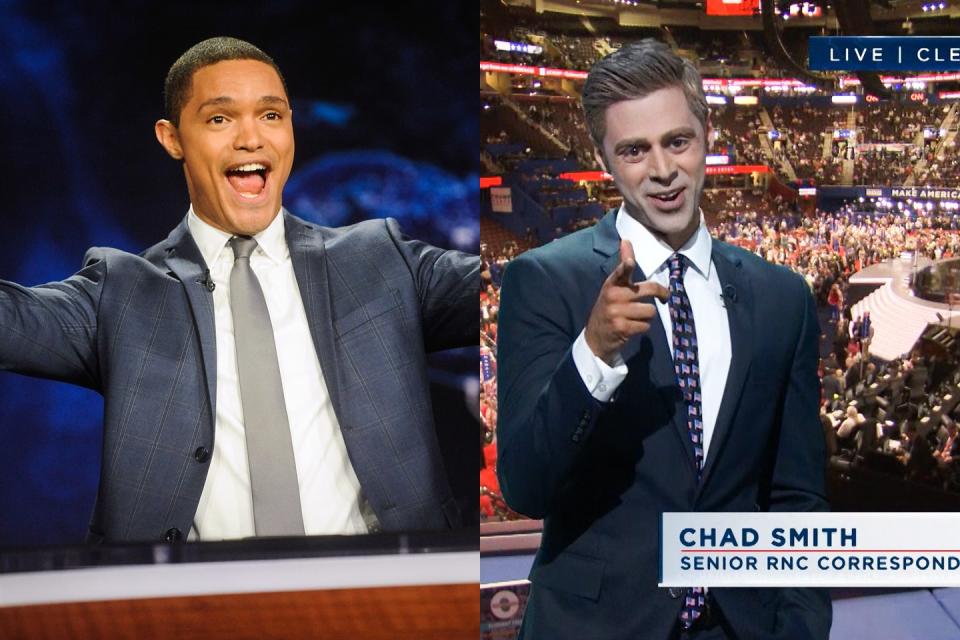 Seth Meyers, John Oliver, the *Daily Show*’s producers, and more tell *Vanity Fair* how President Trump changed the game—and where late night might go from here.