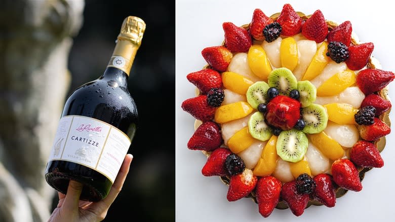 Cartizze Prosecco and fruit tart