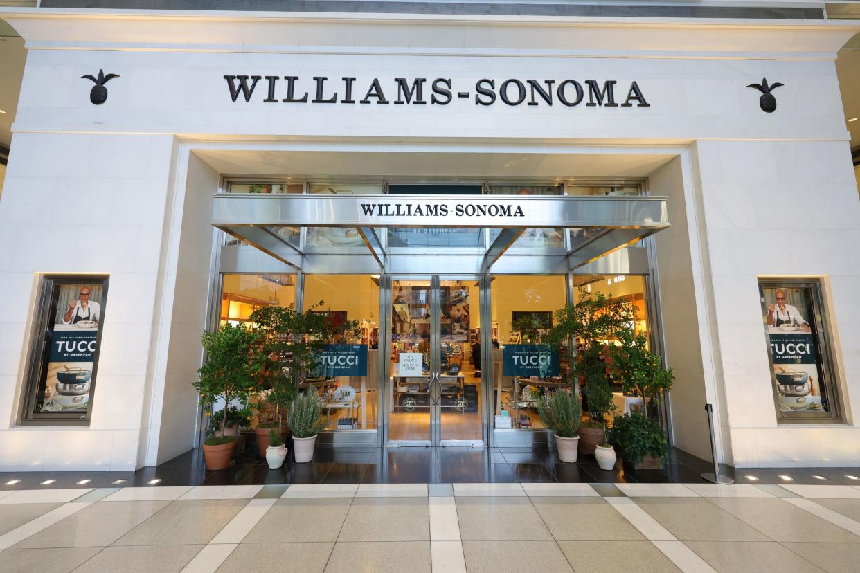 NEW YORK, NEW YORK - SEPTEMBER 18: An exterior view of Williams-Sonoma during the Stanley Tucci Cookware launch at Williams Sonoma on September 18, 2023 in New York City. (Photo by Kevin Mazur/Getty Images for Williams Sonoma)