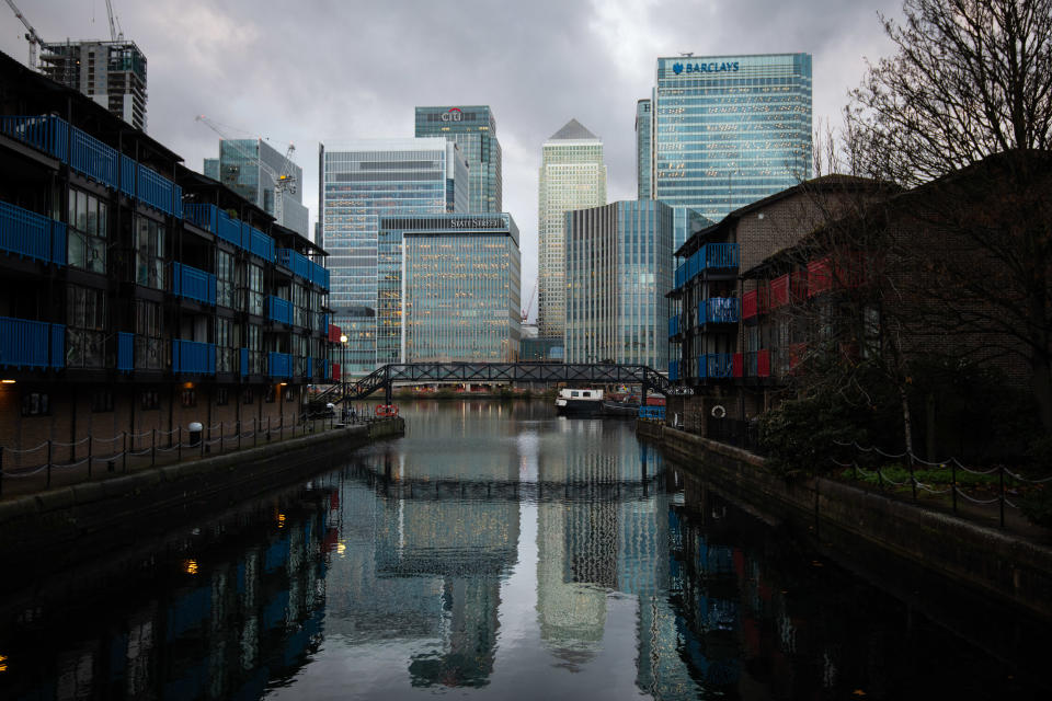 The London headquarters various banks, including Citi, HSBC and Barclays, at Canary Wharf in east London. Many banks are moving assets from London to other EU cities in the face of uncertainty over Brexit. Picture date: Monday December 3, 2018. Photo credit should read: Matt Crossick/ EMPICS Entertainment.