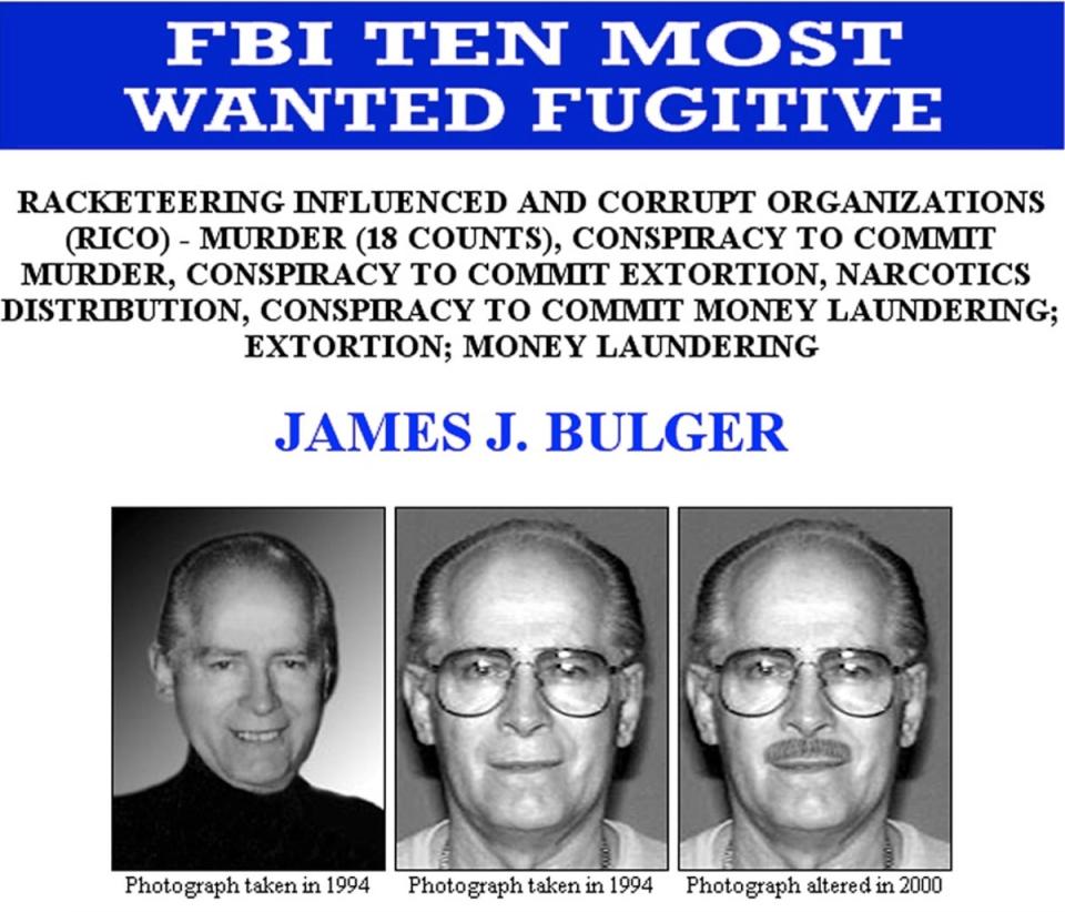 FBI Most Wanted Poster of James ‘Whitey’ Bulger (AP)