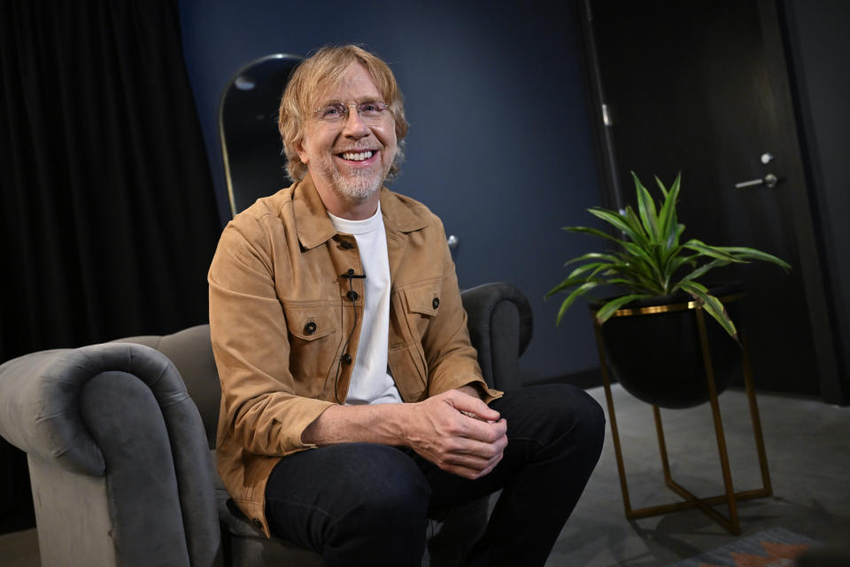 Trey Anastasio, guitarist and singer-songwriter of the band Phish, poses for a photograph during an interview on Tuesday, April 16, 2024, in Las Vegas. (AP Photo/David Becker)