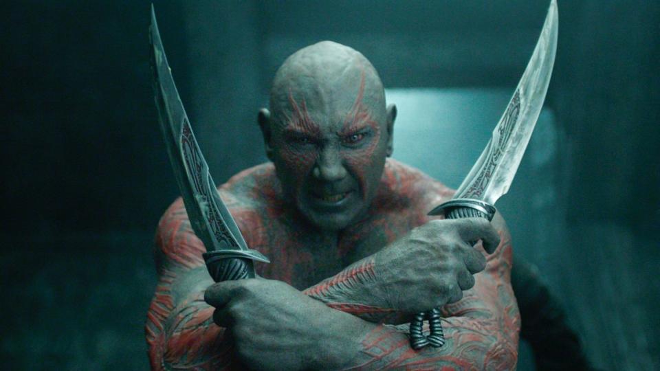 Als Teil des Marvel-Kino-Universums und "Guardians of the Galaxy"-Haudrauf Drax erreichte der Wrestler ein Millarden-Publikum. (Bild: TVNOW / 2017 Marvel)