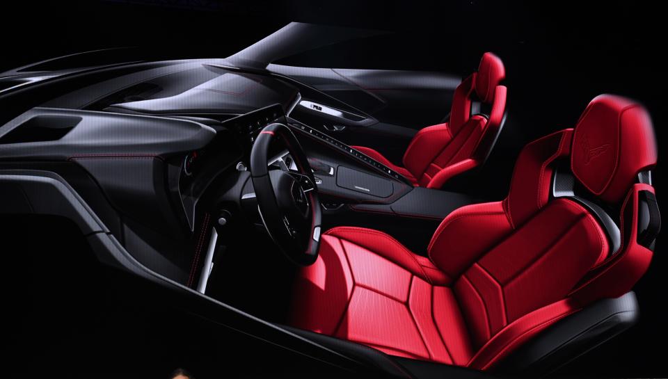 The interior of the 2020 Chevrolet Corvette. 