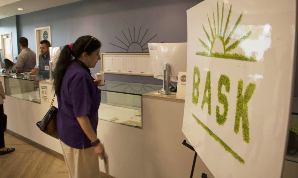 A customer inside Bask, a premium cannabis operator that opens this weekend in Fairhaven