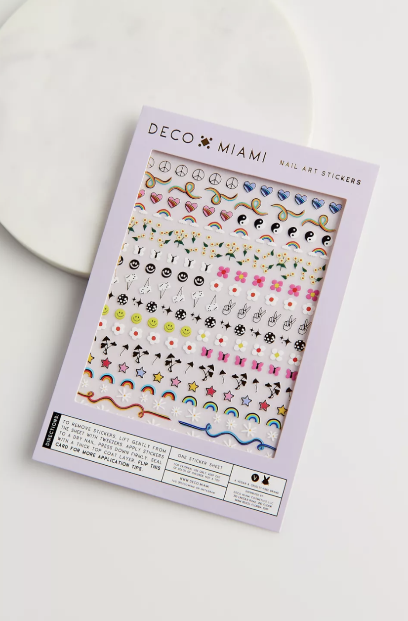 Nail Art Sticker Sheet in Stay Groovy