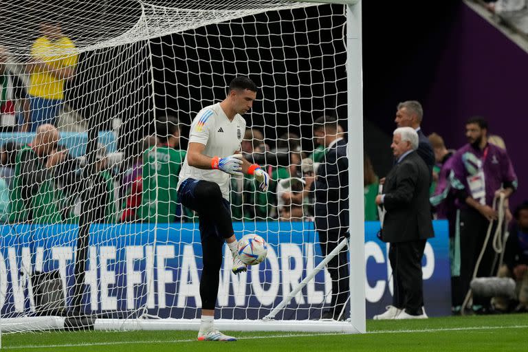 Emiliano Martínez en la previa del partido que disputarán Argentina y Países Bajos