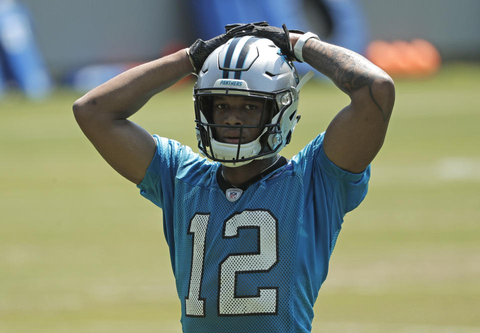 Carolina Panthers’ rookie D.J. Moore was recently cited for driving 113 MPH. (AP)