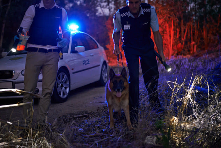 police and a search dog