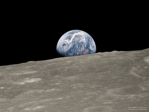 <span class="caption">Earthrise seen from the moon by Apollo 8.</span> <span class="attribution"><span class="source">NASA</span></span>