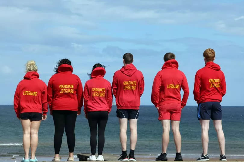 Lifeguards who patrolled Blyth Beach before they lost use of the Dave Stephens Centre