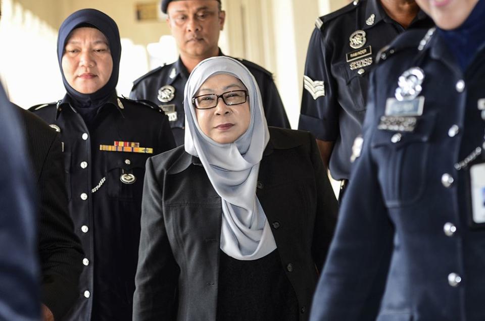 Former Malaysia External Intelligence Organisation director-general Hasanah Abdul Hamid failed to appear in court for case management proceedings this morning. — Picture by Miera Zulyana