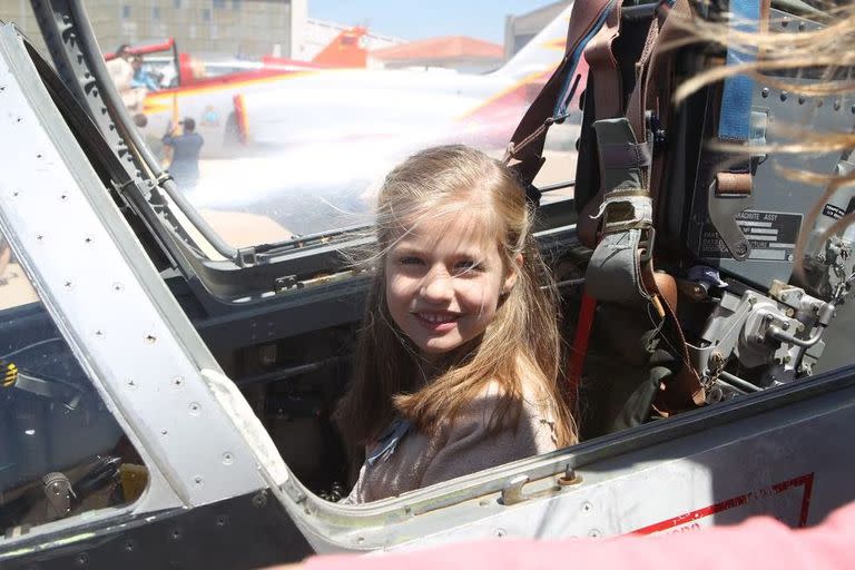 La princesa Leonor en la base aérea en Murcia