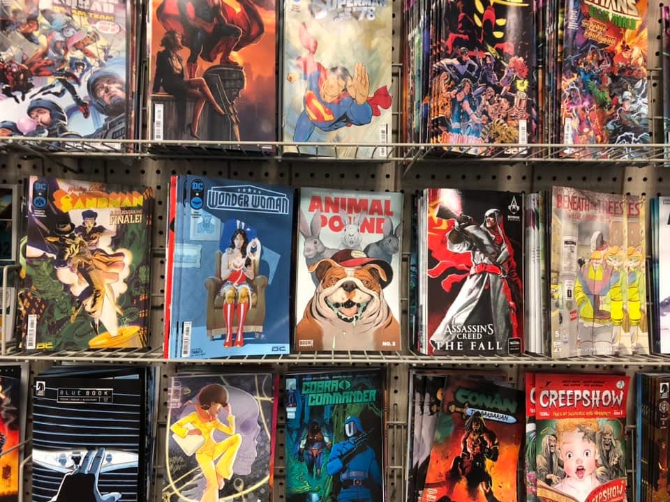Comic books available for purchase at The Time Capsule on Saturday, April 27 in Hopewell, Virginia.