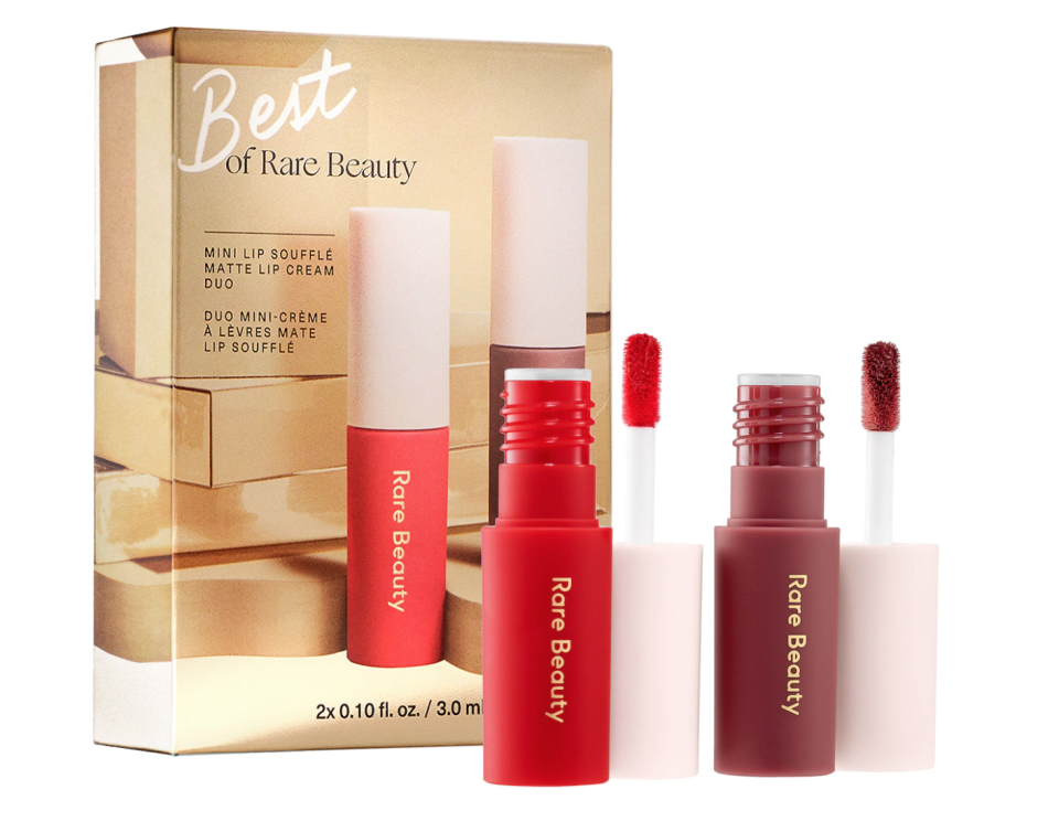 Rare Beauty by Selena Gomez Mini Lip Souffle Matte Cream Lipstick Duo. Image via Sephora.