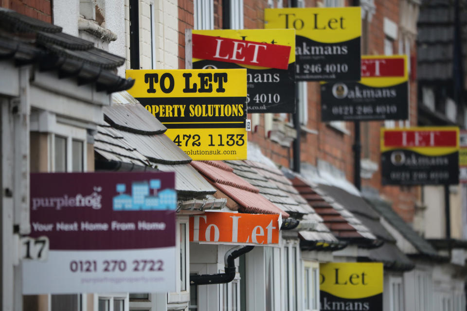 An array of To Let signs adorn properties to rent in the Selly Oak area of Birmingham (Christopher Furlong/Getty Images)