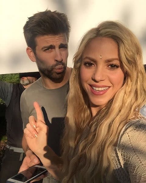 Shakira y Piqué en el rodaje del video de ‘Me enamoré’/Shakira/Instagram