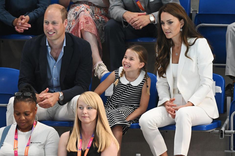 Prince William, Catherine Duchess of Cambridge and Princess Charlotte Commonwealth Games 2022