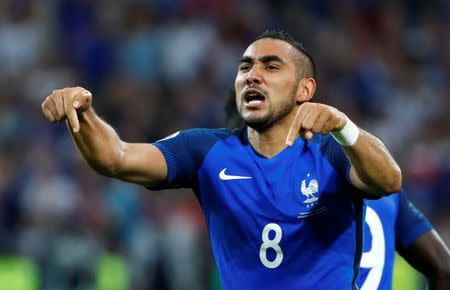 Football Soccer - France v Albania - EURO 2016 - Group A - Stade Vélodrome, Marseille, France - 15/6/16 France's Dimitri Payet celebrates after scoring their second goal REUTERS/Eddie Keogh Livepic