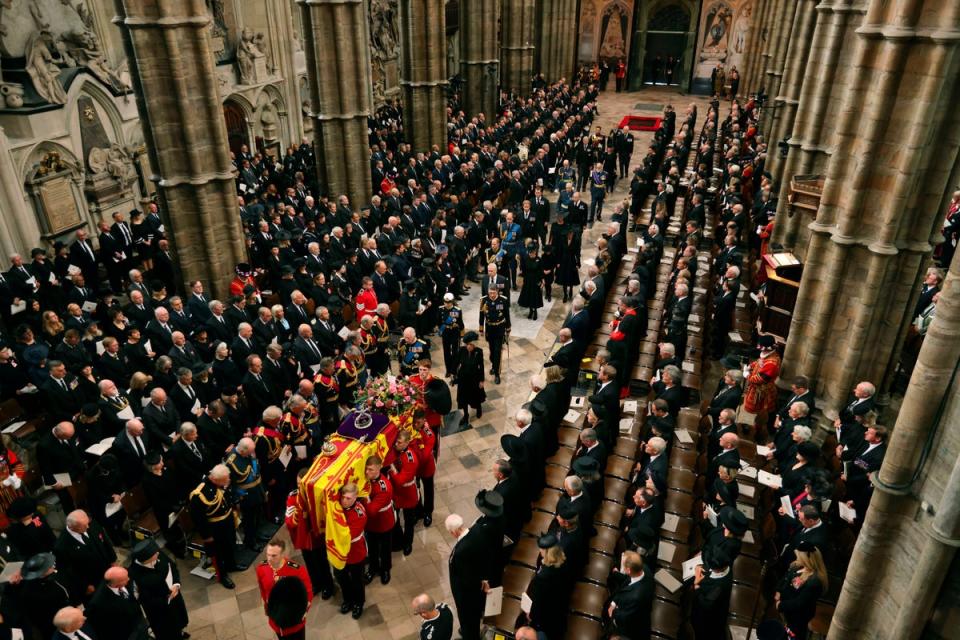 The Duke of Norfolk was responbile for planning the Queen’s state funeral (AP)