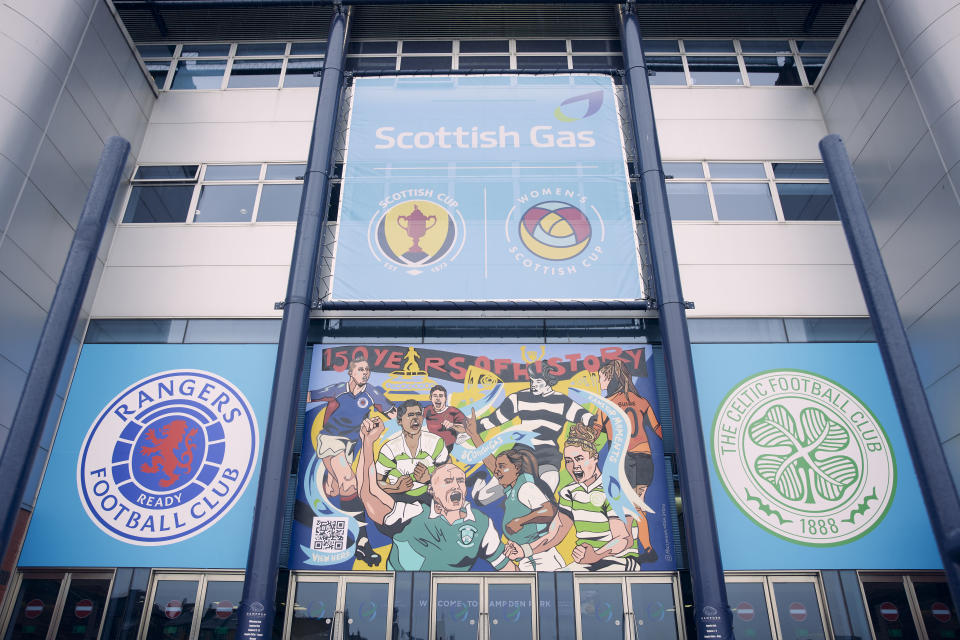 The mural at Hampden Park