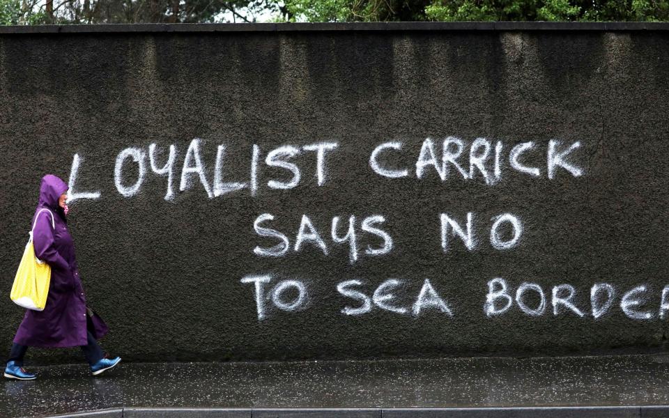 Police will be keeping an eye on graffiti as post-Brexit tensions rise - AP