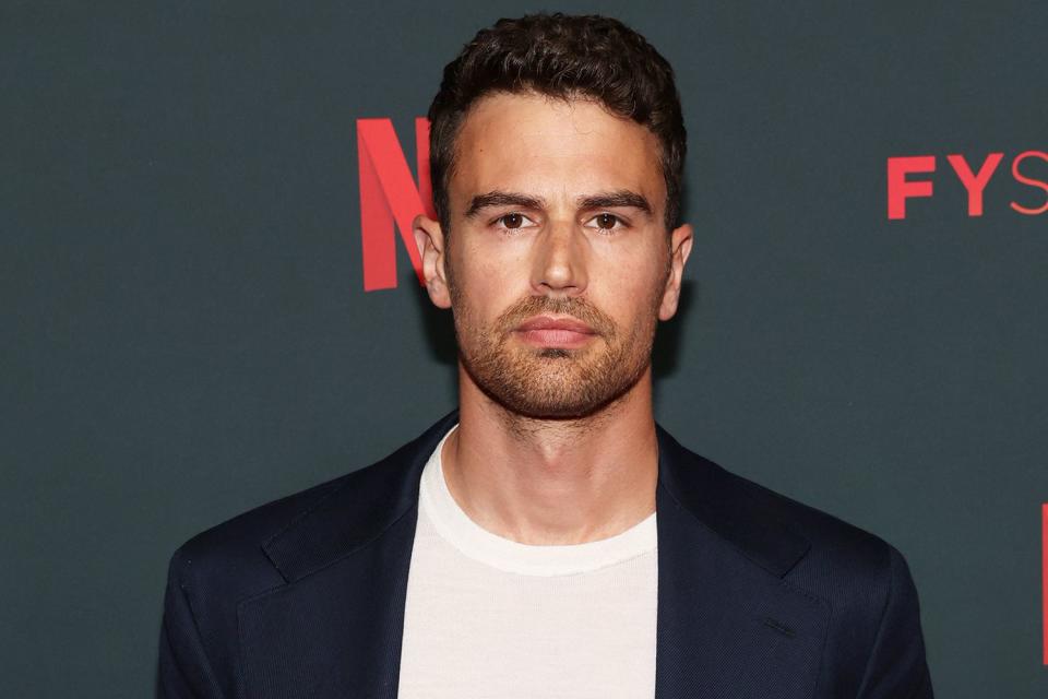 <p>Phillip Faraone/FilmMagic</p> Theo James in May 2024