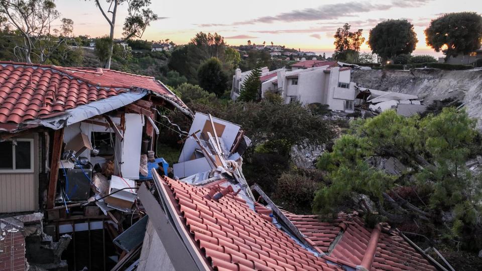 Severely damaged homes