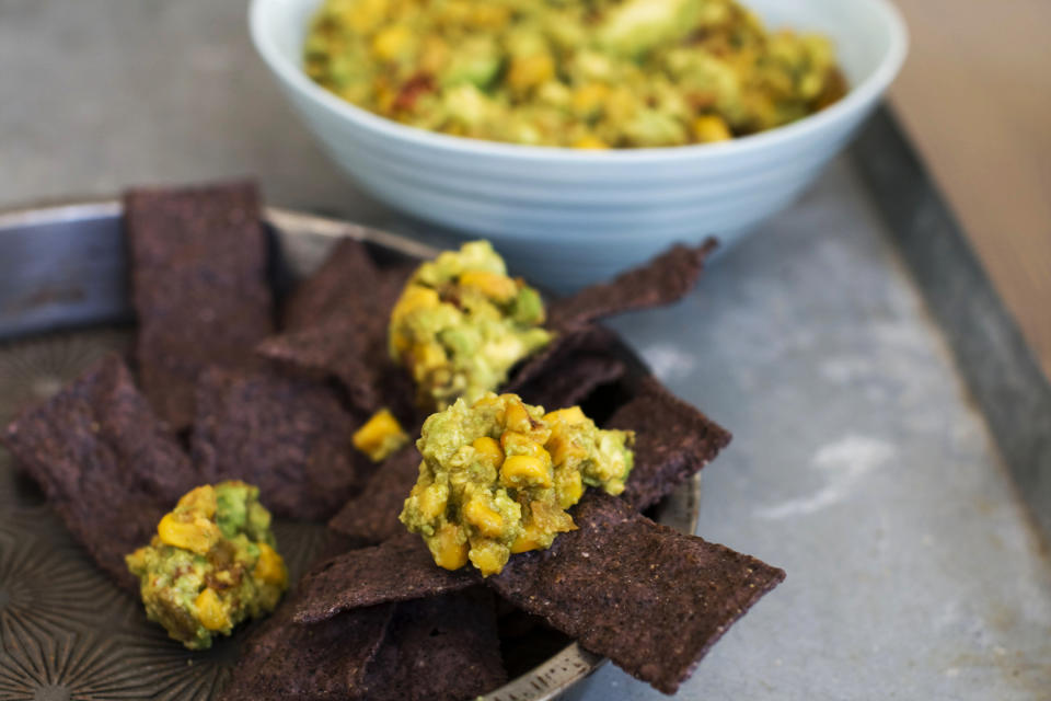 In this image taken on January 7, 2013, chipotle corn guacamole is shown in Concord, N.H. (AP Photo/Matthew Mead)