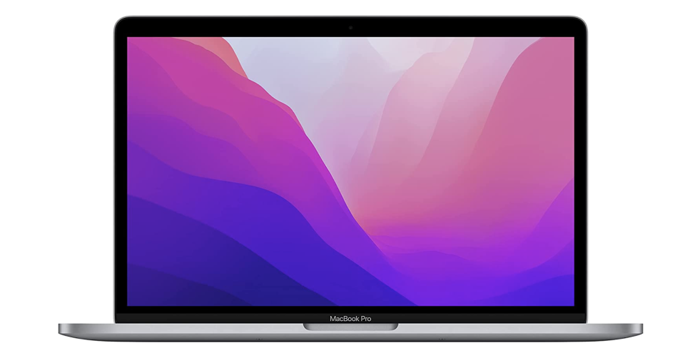 A photo of Apple MacBook Pro laptop with M2 chip: 13-inch Retina display, 8GB RAM, 256GB ​​​​​​​SSD ​​​​​​​storage.