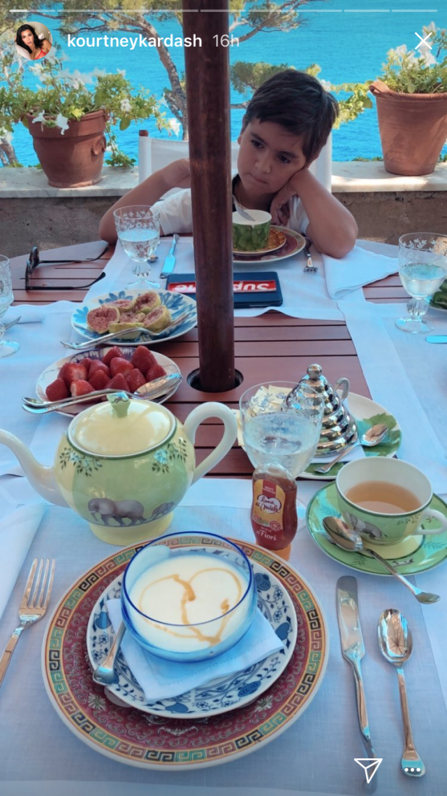 Kourtney has been enjoying a romantic getaway in Italy with her boyfriend, Younes Bendjima, for the past week.