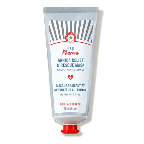 <p><strong>First Aid Beauty</strong></p><p>dermstore.com</p><p><a href="https://go.redirectingat.com?id=74968X1596630&url=https%3A%2F%2Fwww.dermstore.com%2Fproduct_Pharma%2BArnica%2BRelief%2BRescue%2BMask_83692.htm&sref=https%3A%2F%2Fwww.goodhousekeeping.com%2Fbeauty-products%2Fg35685589%2Fdermstore-beauty-refresh-sale%2F" rel="nofollow noopener" target="_blank" data-ylk="slk:Shop Now;elm:context_link;itc:0;sec:content-canvas" class="link ">Shop Now</a></p><p><strong><del>$32</del> $26 (20% off)</strong></p><p>This sensitive skin-friendly face mask works to remedy the root of what's causing many people's "<a href="https://www.elle.com/beauty/makeup-skin-care/a32344537/maskne-is-the-new-acne-from-face-masks/" rel="nofollow noopener" target="_blank" data-ylk="slk:maskne;elm:context_link;itc:0;sec:content-canvas" class="link ">maskne</a>": Dehydration. If your skin is feeling extra dull or dry recently, apply a generous amount of this twice a week to help to soothe and calm down your skin. </p>