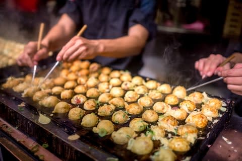 Takoyaki octopus balls - Credit: GETTY