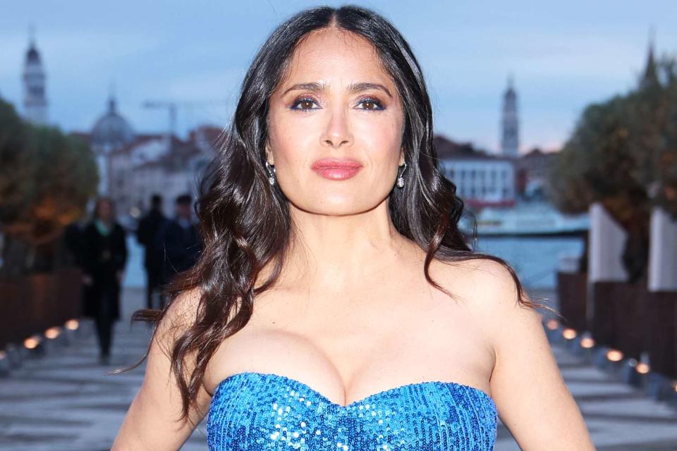 <p>Daniele Venturelli/Getty</p> Salma Hayek, April 2024