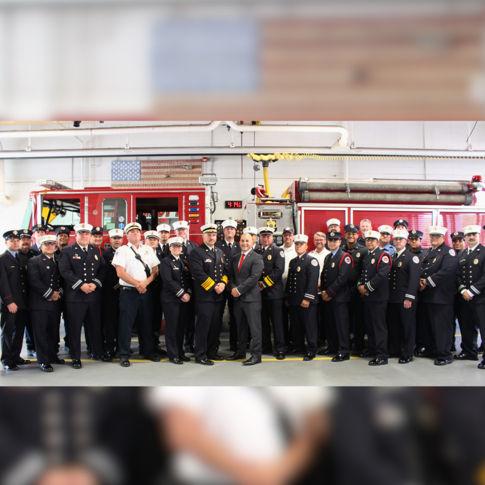 Seven Perth Amboy fire captains and three firefighters were sworn into office Thursday during a ceremony at Perth Amboy Fire Department headquarters